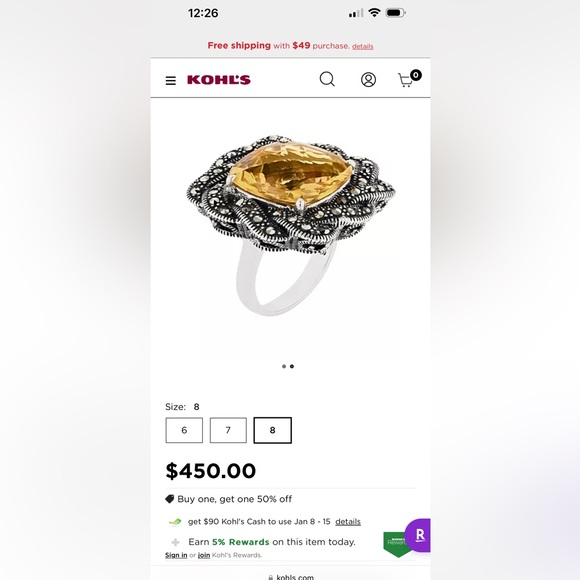 Lavish by TMJ sterling silver ring - Picture 5 of 5